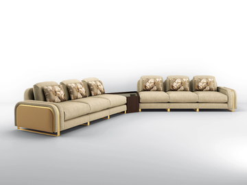 WAVE - Sectional fabric sofa by BRUNO ZAMPA - view 2